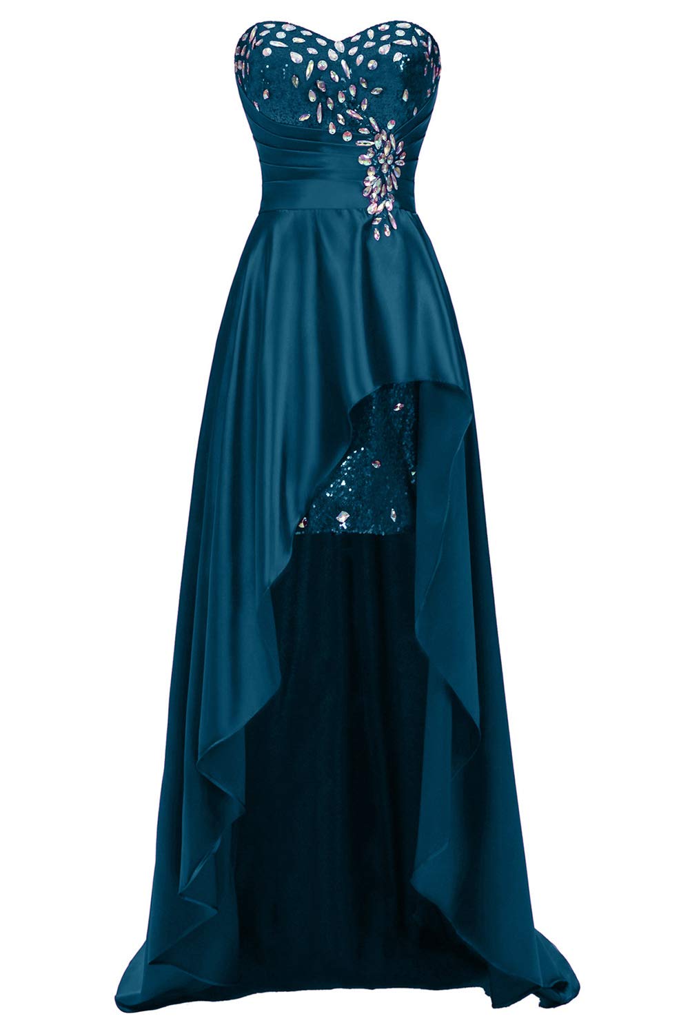 Monalia Women's Sexy Sequined High Low Prom Dress for Homecoming, Party, Evening Gala & Special Occasions - Sparkling Formal Gown for Dances & Celebrations