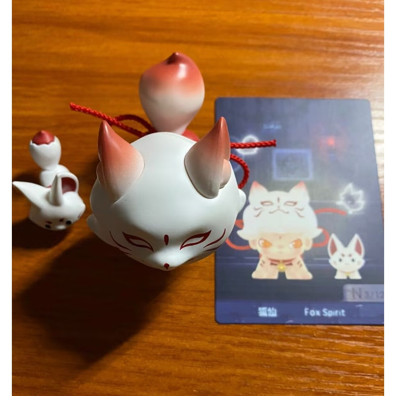 DIMOO No One's Gonna Sleep Tonight Series Fox Spirit Collectible Figure - Cute Anime Style Home Decor for Desk, Shelf & Gaming Room Display