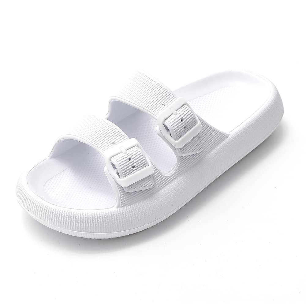 **TREEMALL Cloud Slides for Women & Men - Quick Drying, Non-Slip Buckle Sandals with Double Strap - Perfect for Beach, Pool, and Indoor Comfort**