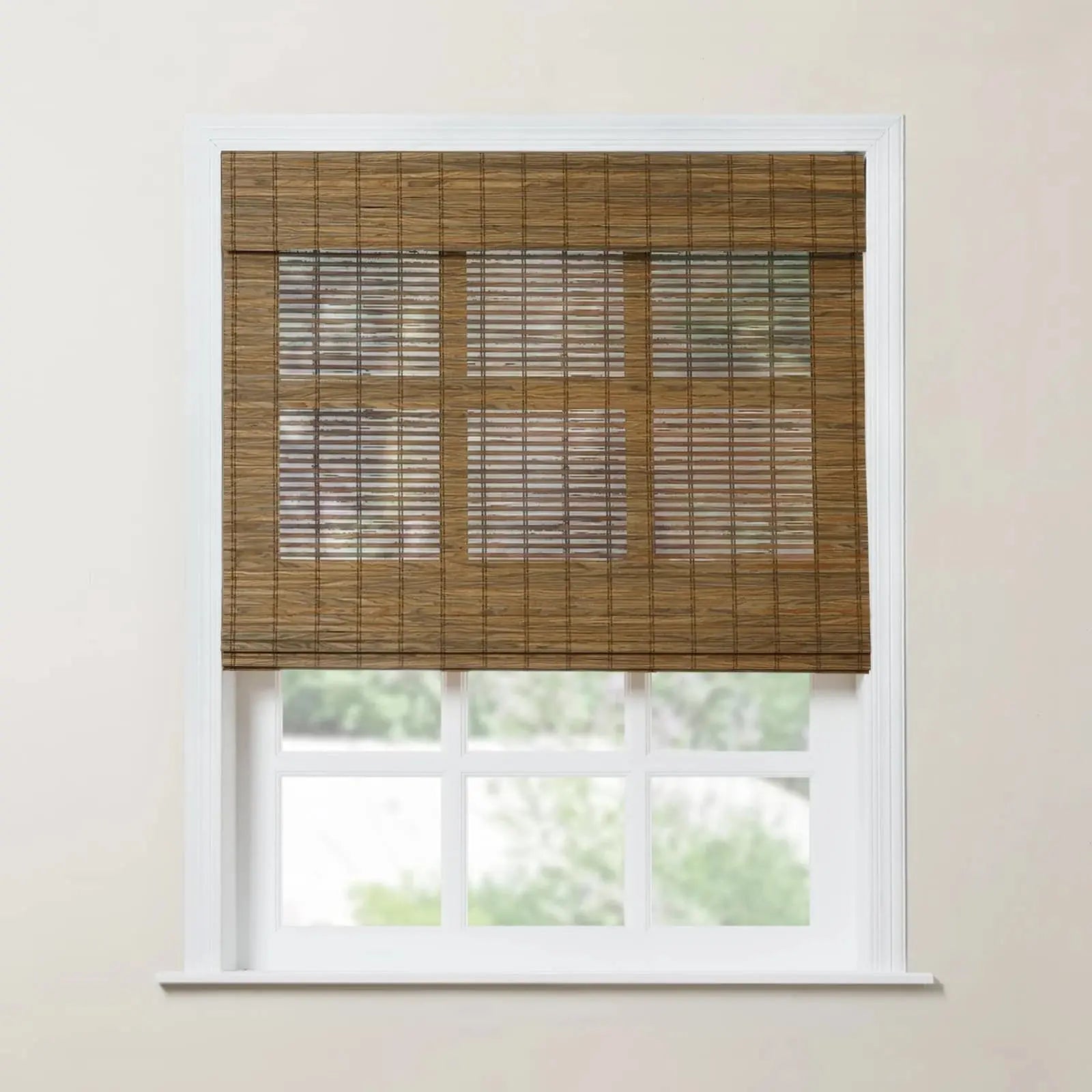 Rae Natural Bamboo Woven Shades Series S - Eco-Friendly Window Blinds for Home & Office - Perfect for Living Room, Bedroom, and Patio Privacy