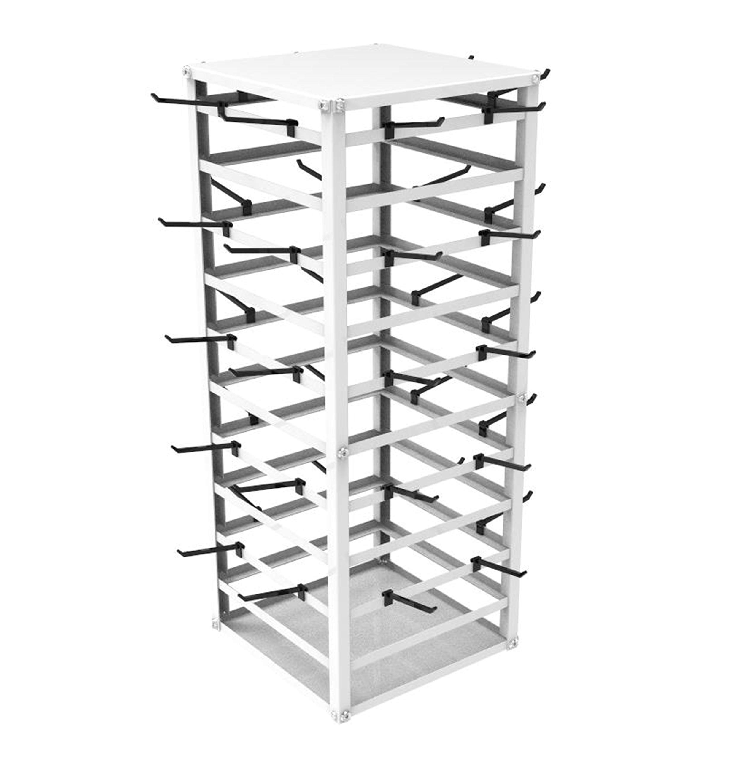 FixtureDisplays® 10-Tier Spinning Jewelry Display Stand - 12x12x32