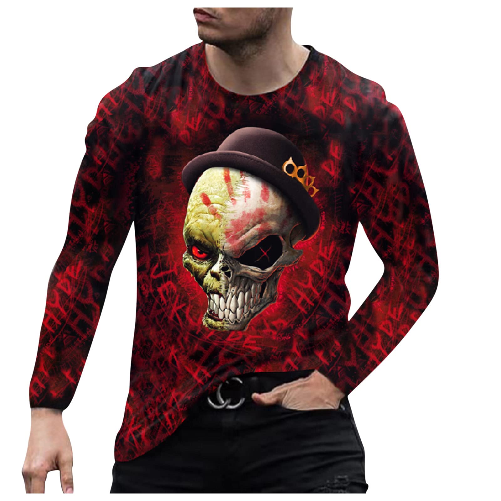 3D Skull Tiger Lion Printed Men's Slim Fit Crewneck T-Shirt - Casual Athletic Tee for Spring & Summer - Gym, Streetwear, Outdoor Activities