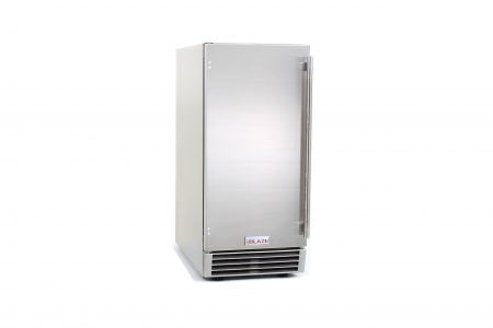 Blaze Grills BLZICEMKR50GR 50 Lb. 15 Inch Commercial Outdoor Ice Maker with Gravity Drain - Perfect for Backyard BBQs, Pool Parties, and Outdoor Events