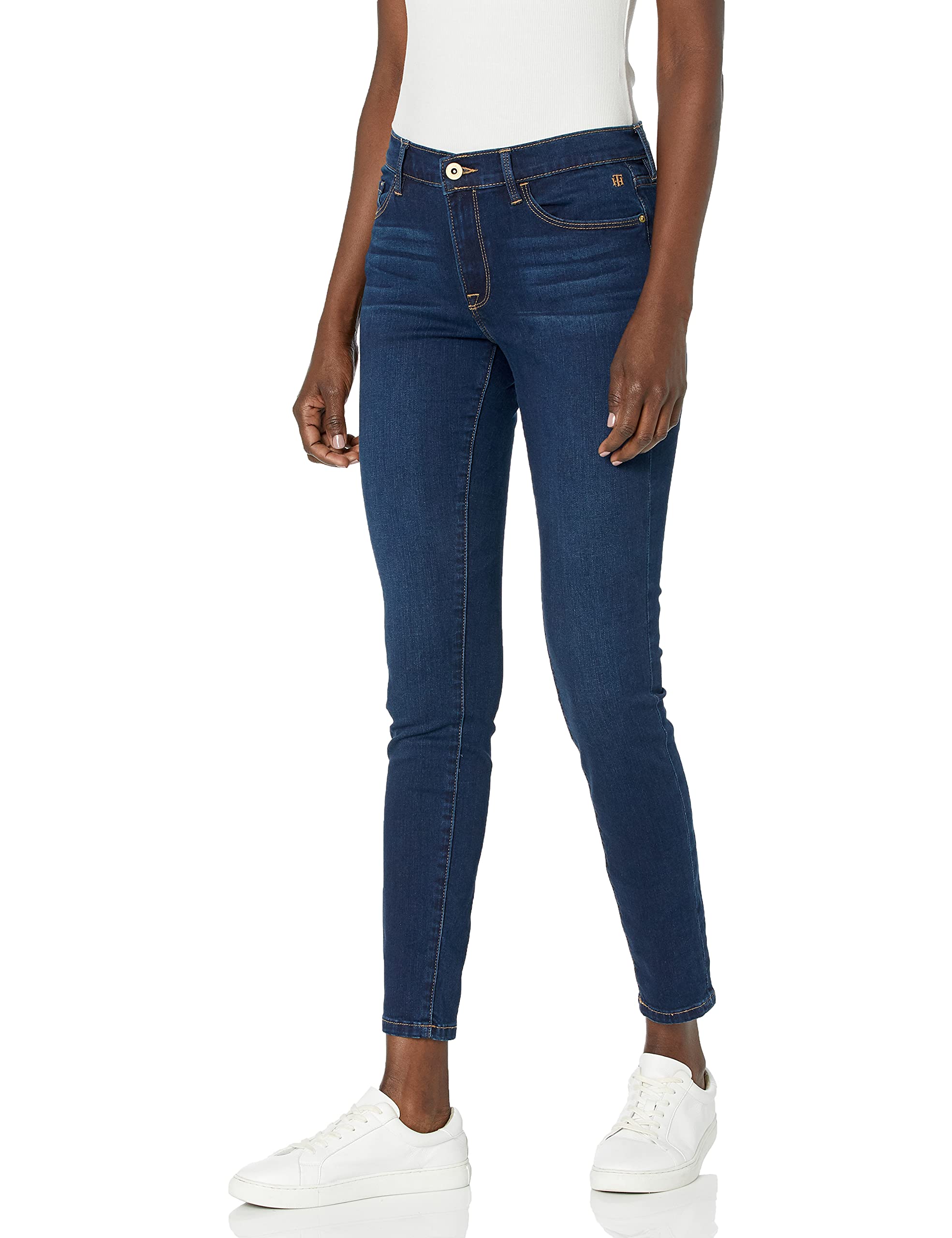 Tommy Hilfiger Women's Greenwich Skinny Denim Jeans - High Waist Stretch Comfort Fit for Everyday Wear & Casual Outfits