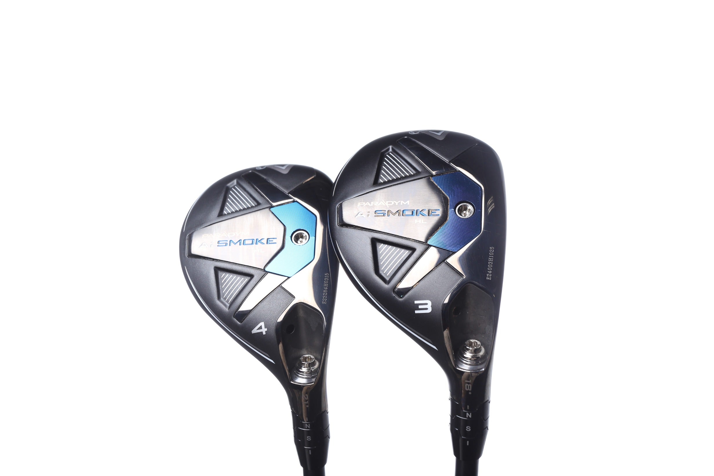 Used Callaway Paradym Ai Smoke HL Hybrid Golf Clubs Set - Right Handed 3H & 4H with Regular Flex Shafts - Perfect for Mid-Handicap Golfers on Fairways & Roughs