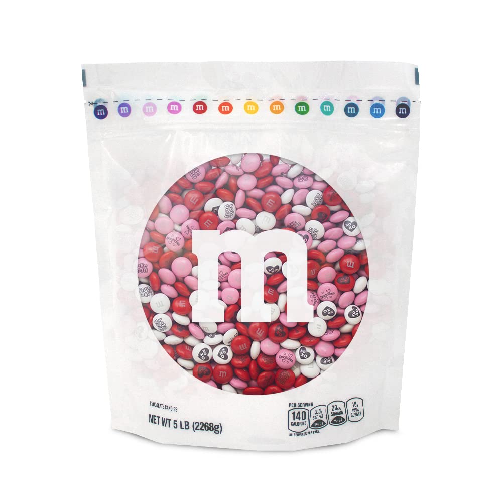 M&M'S Valentine's Day Bulk Candy - 5lb Variety Pack of Milk Chocolate Candies for Gift Baskets, Party Favors & Holiday Treats | Perfect for Valentine's Gifts, Office Celebrations & Classroom Rewards