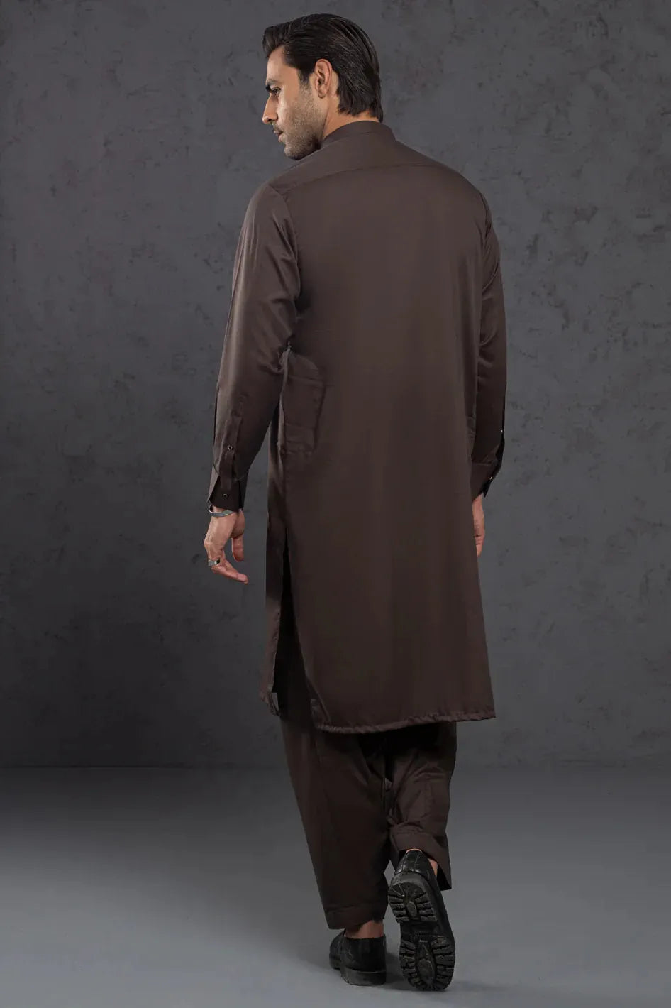 Stylish Blended Brown Kurta Trouser Set for Men | Comfortable Cotton Blend Ethnic Wear | Perfect for Festivals, Weddings & Casual Outings