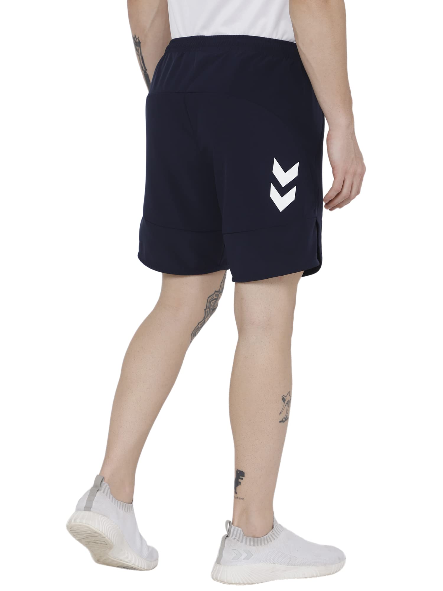 hummel Kuro Solid Men's Regular Fit Polyester Shorts with Zipper Pockets - Comfortable, Breathable & Stretchable Fabric for Yoga, Gym, Running & Everyday Wear - Perfect for Workouts, Training & Casual Outfits