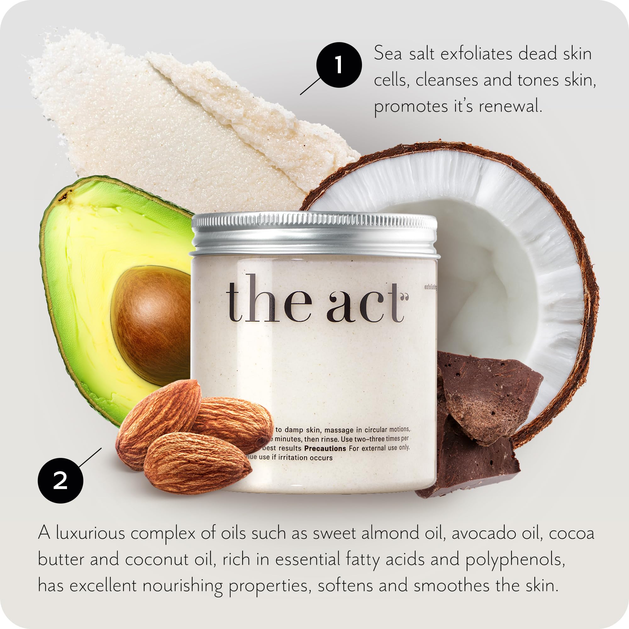 Organic Vegan Coconut Body Care Set - Exfoliating Sea Salt Scrub & Hydrating Massage Butter for Smooth Skin | Spa Quality Deep Nourishment | Perfect for Home Relaxation & Self-Care Gifts