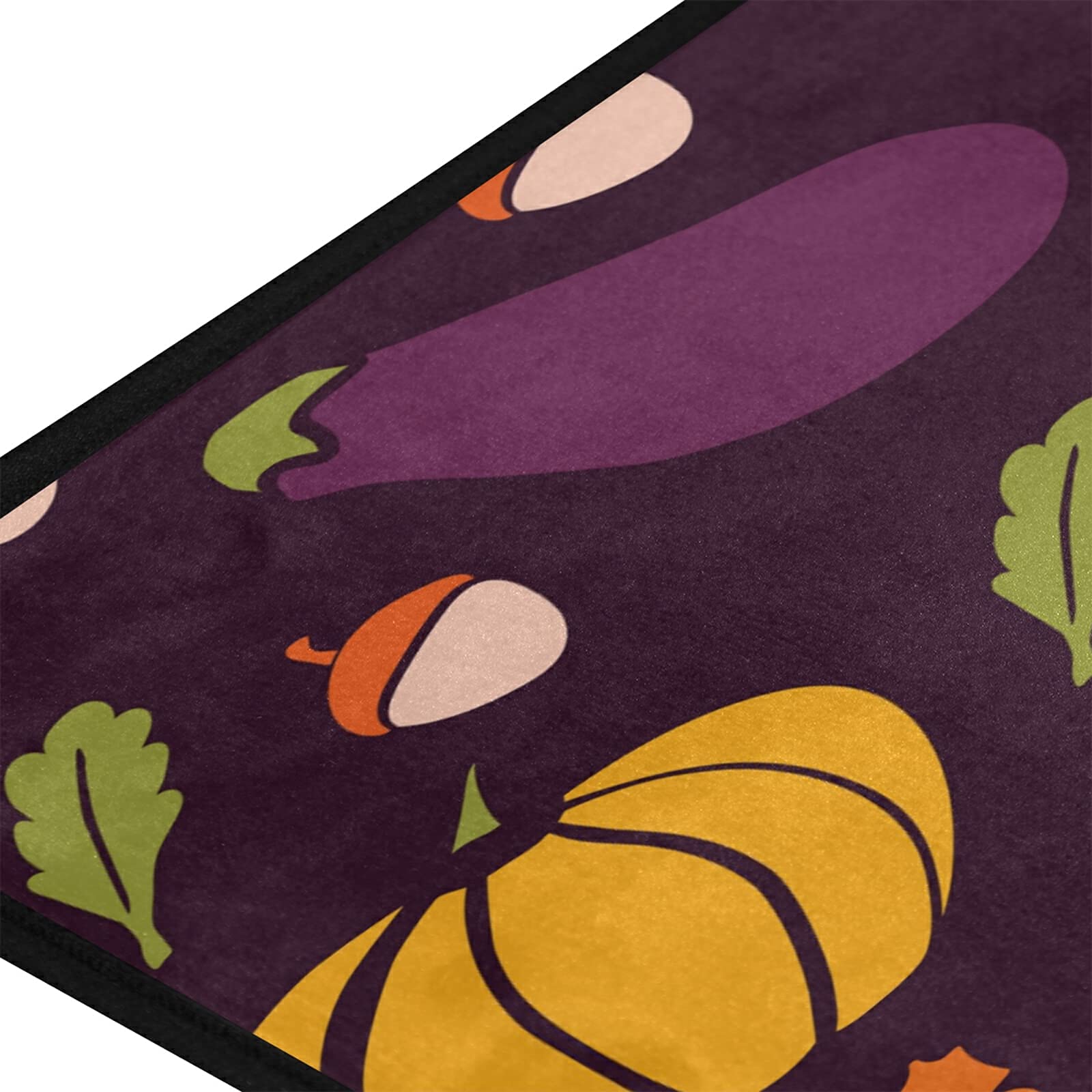 Non-Slip Washable Kitchen Rugs - Absorbent Fall Pumpkin Thanksgiving Floor Mats for Sink Area - Cushioned Farmhouse Style 39x20 Inch - Perfect for Kitchen, Bathroom & Entryway Decor