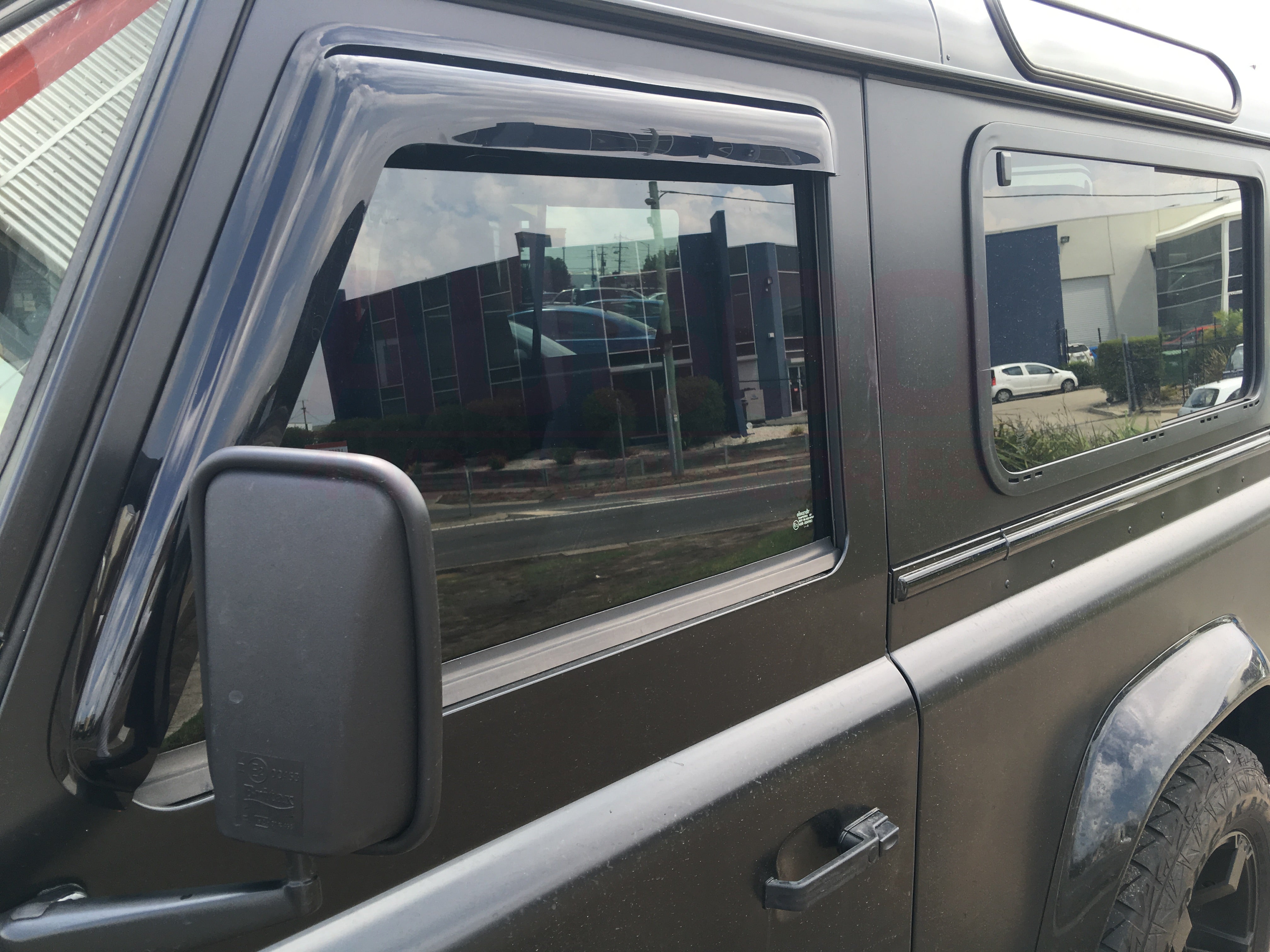 Land Rover Defender Weather Shields (1993-2019 Models) - Durable Rain Guards for Off-Road Adventures & Daily Driving Protection