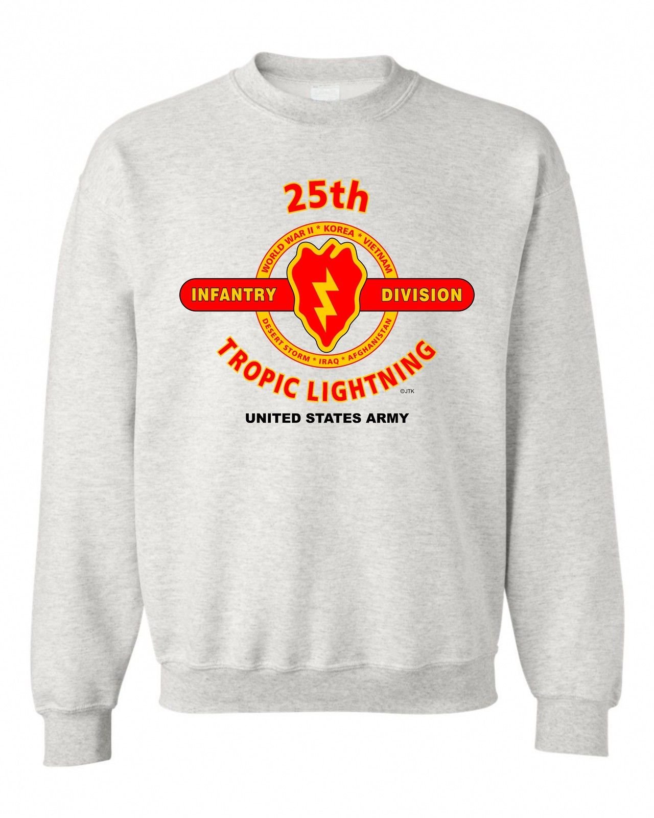 25th Infantry Division Tropic Lightning Battle & Campaign Sweatshirt - Military Apparel for Veterans, Army Enthusiasts - Perfect for Veterans Day, Military Reunions & Patriotic Events