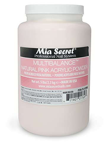 Mia Secret Professional Acrylic Powder - 5 Lbs (Multibalance Pink) for Nail Art, Extensions & Manicures - Salon Quality DIY Nail Enhancement Kit