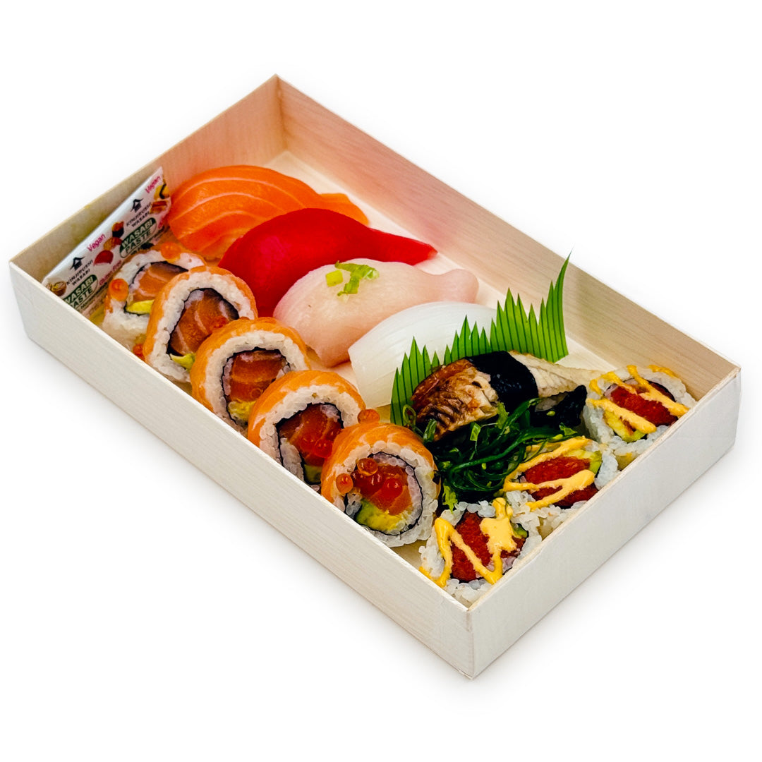 Eco-Friendly Coco Wooden Rectangular Takeout Bento Box - Large 9