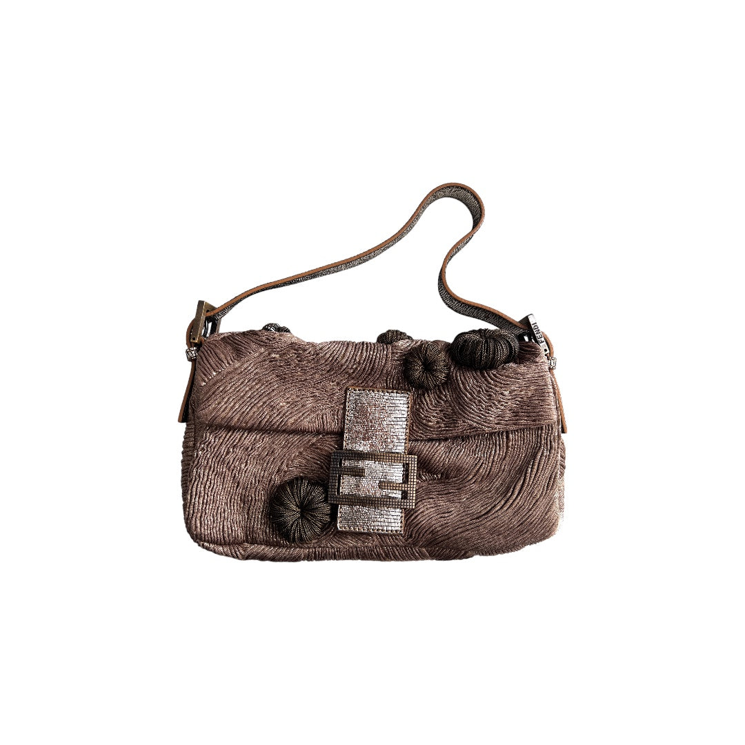 Vintage Fendi Baguette Bag - Desert Vibe Crossbody Purse for Women | Fashion Accessories for Casual Outings & Travel