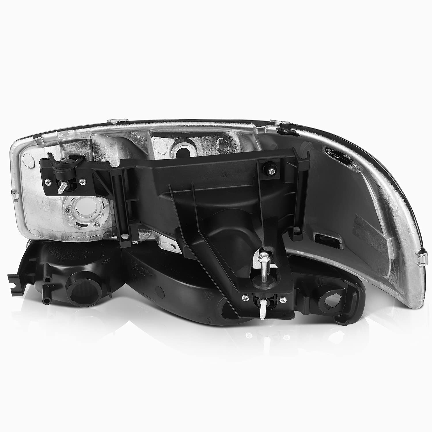 SCITOO Headlight Assembly for GMC Sierra/Yukon 1999-2006 - Black Headlights & Bumper Light for Off-Road & Night Driving