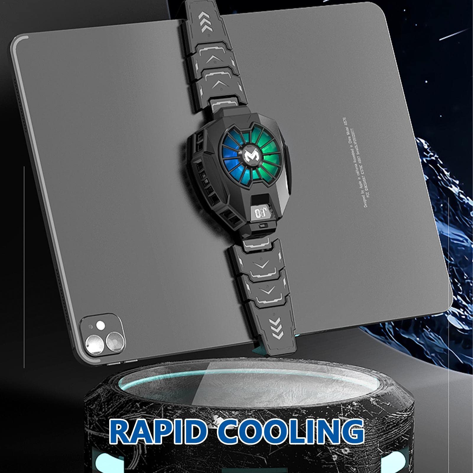 10 Pcs Tablet Cooling Pad with LED - Universal Laptop Cooling Stand & Phone Radiator for iOS/Android Devices - Perfect for Gaming, Streaming & Long Work Sessions