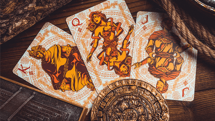Premium Maya Sun Themed Playing Cards - Waterproof & Durable for Poker, Magic Tricks, and Casino Games - Perfect for Game Nights, Travel, and Collectors