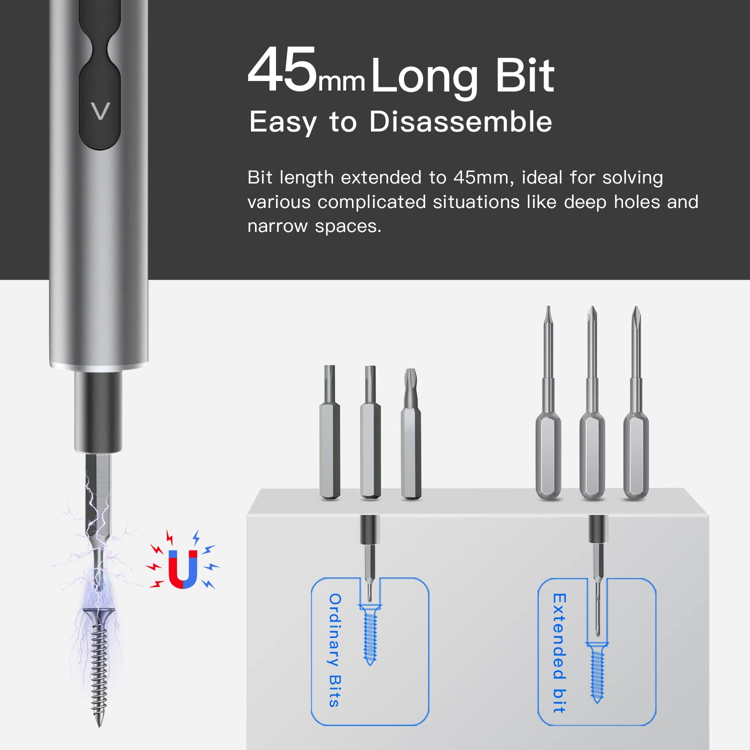 UF-TOOLS Mini Electric Screwdriver Set - 120 in 1 Cordless Power Screwdriver with 100 Precision Bits, LED Light & 20-bit Tool Kit | Portable Hand Tool for Phone Repair, Watch Maintenance, Camera Fixing, Laptop Servicing & DIY Home Projects