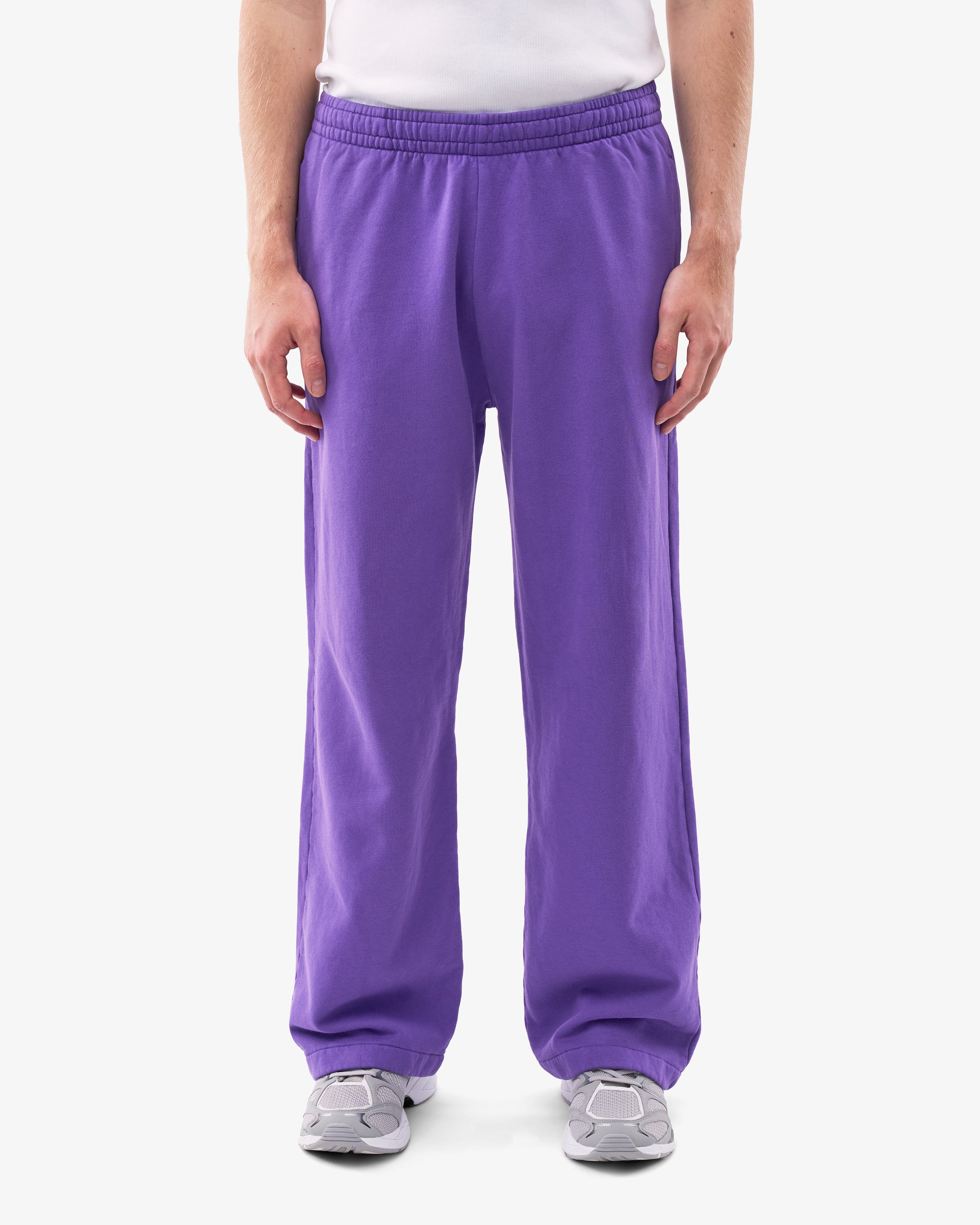 Organic Straight Leg Sweatpants for Women - Soft Comfortable Lounge Pants - Ultra Violet Purple Yoga Joggers - Perfect for Home, Workout & Travel