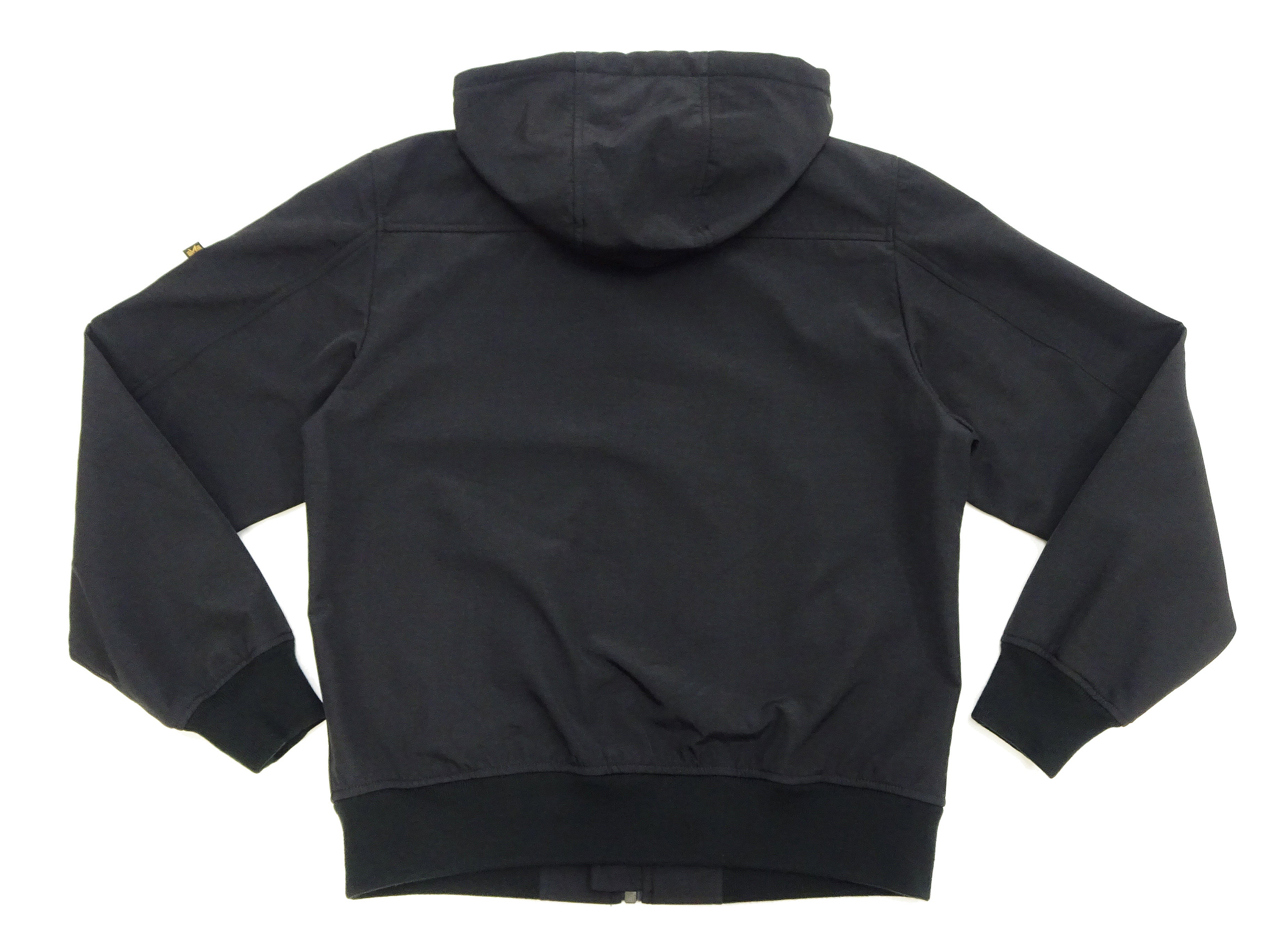 Alpha Industries Men's Military Inspired Nylon Hooded Jacket - Bonded Parka with Rib Panel (TA0722-001 Black) | Waterproof Windbreaker for Outdoor Activities & Urban Streetwear