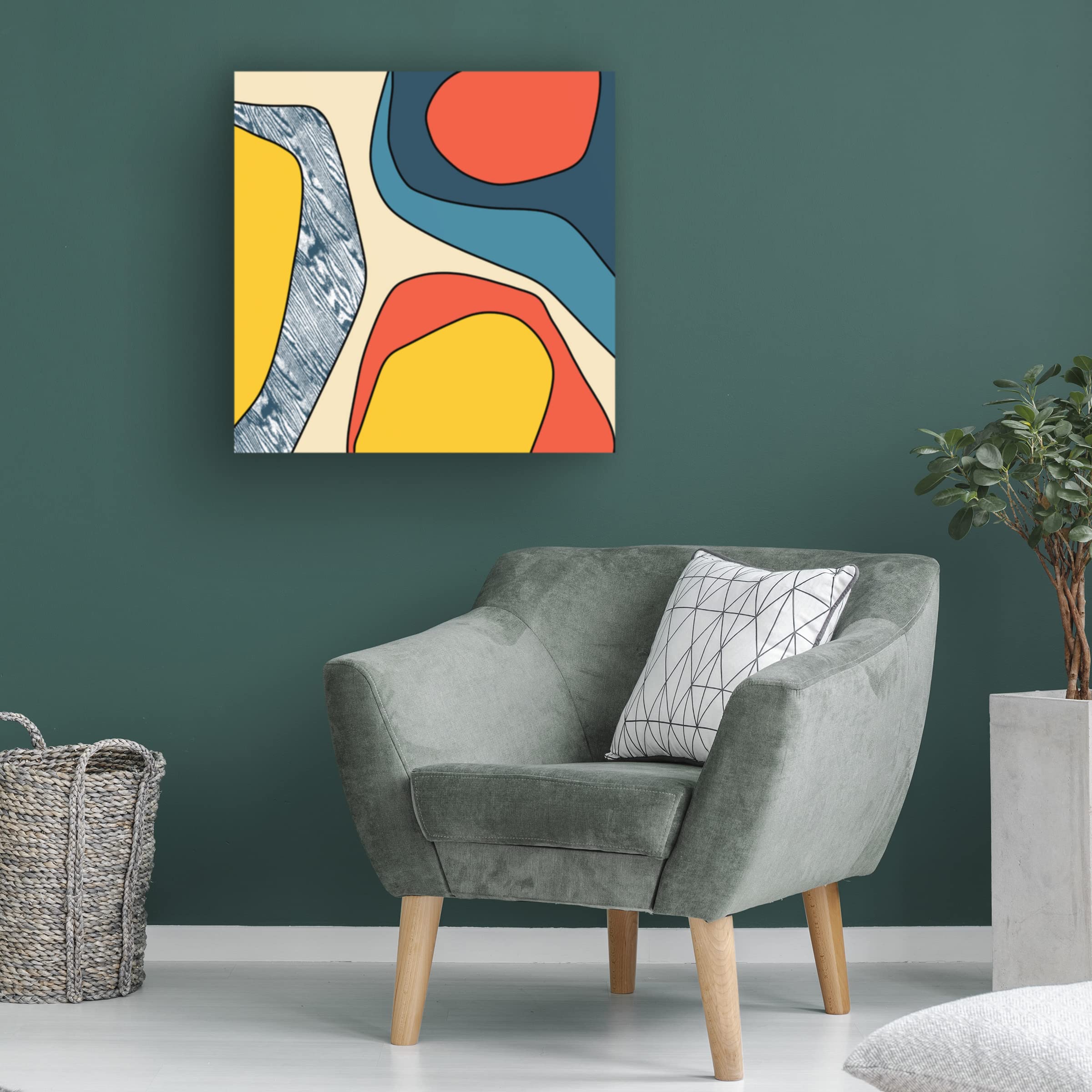 Trademark Fine Art 'Wood' Canvas Art by Trish Sierer - Nature Inspired Wall Decor for Living Room, Bedroom & Office