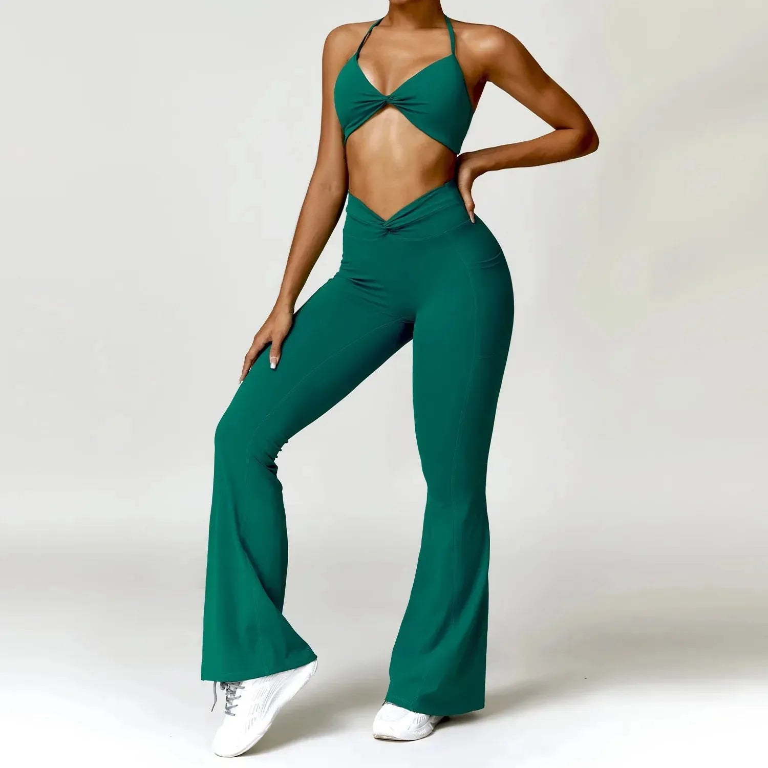 2PCS Women's Sexy Yoga Tracksuit Set - Sports Bra, Shorts & Leggings for Gym, Running, Fitness Workout | Comfortable Athletic Wear for Women | Perfect for Yoga, Pilates & Home Exercise