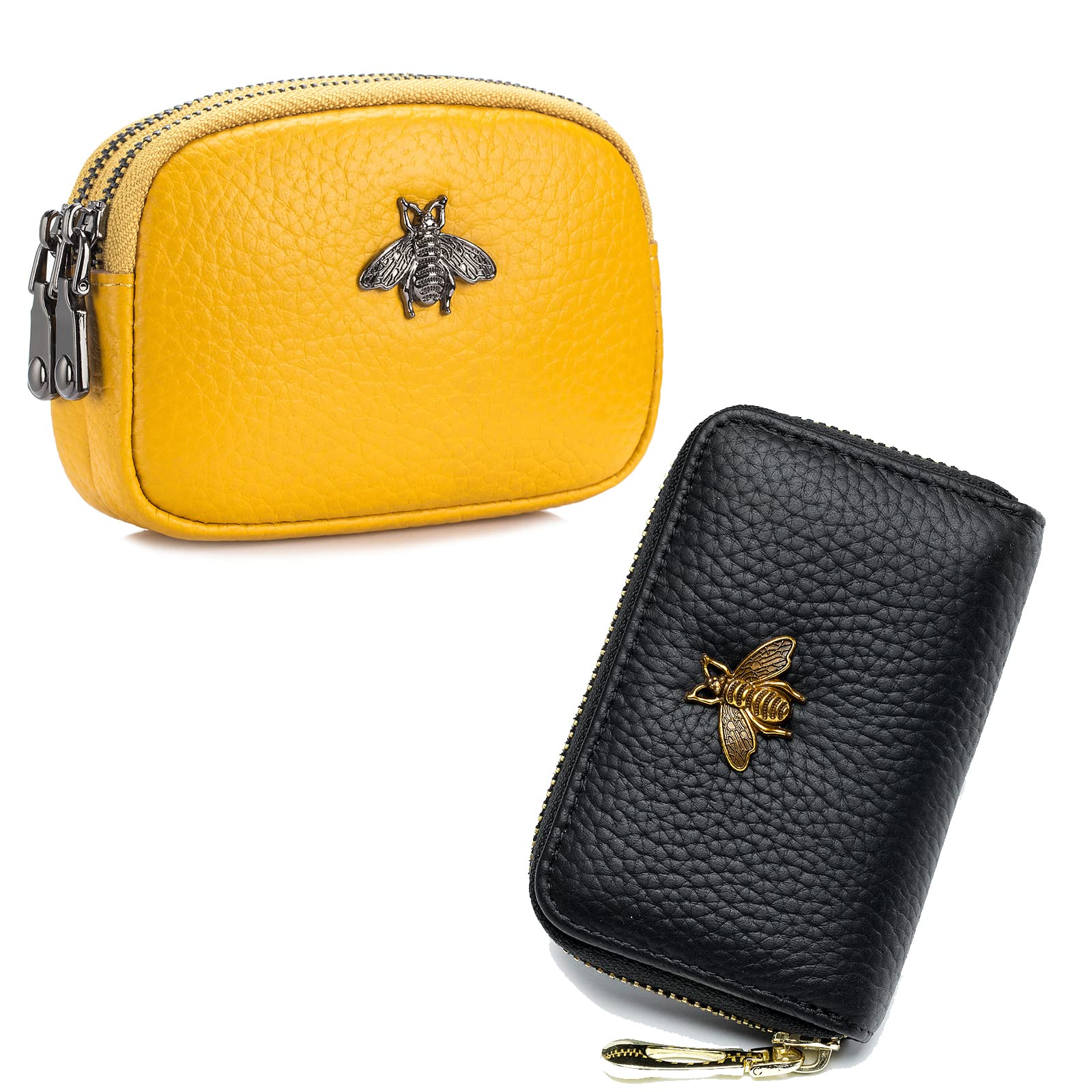 imeetu 2-Pack Small Women's Coin Pouch & Credit Card Holder Wallet - Perfect for Travel, Shopping, and Everyday Essentials Organization