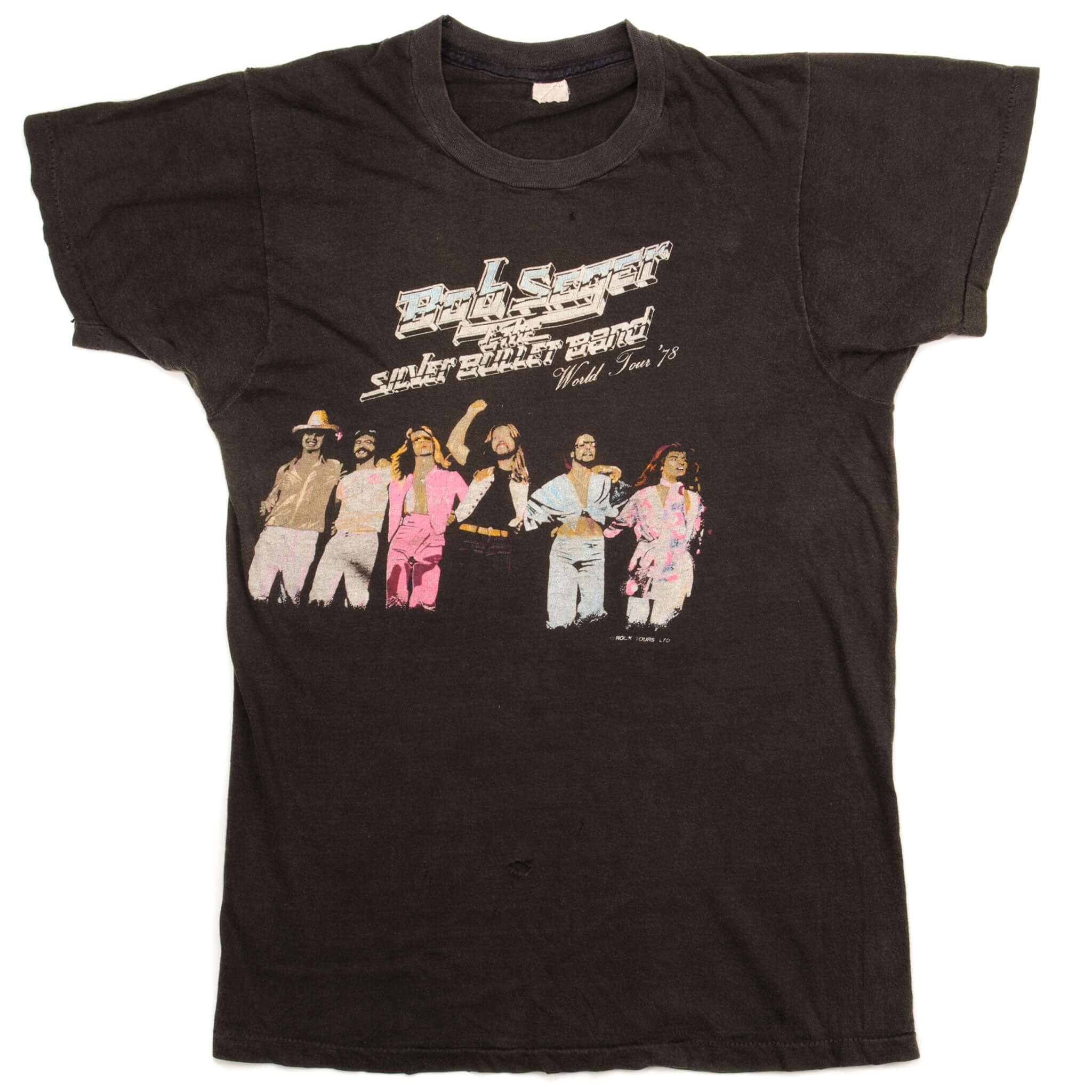 Vintage Bob Seger & The Silver Bullet Band 1978 World Tour T-Shirt - Small, Made in USA - Perfect for Concerts, Music Lovers & Retro Fashion