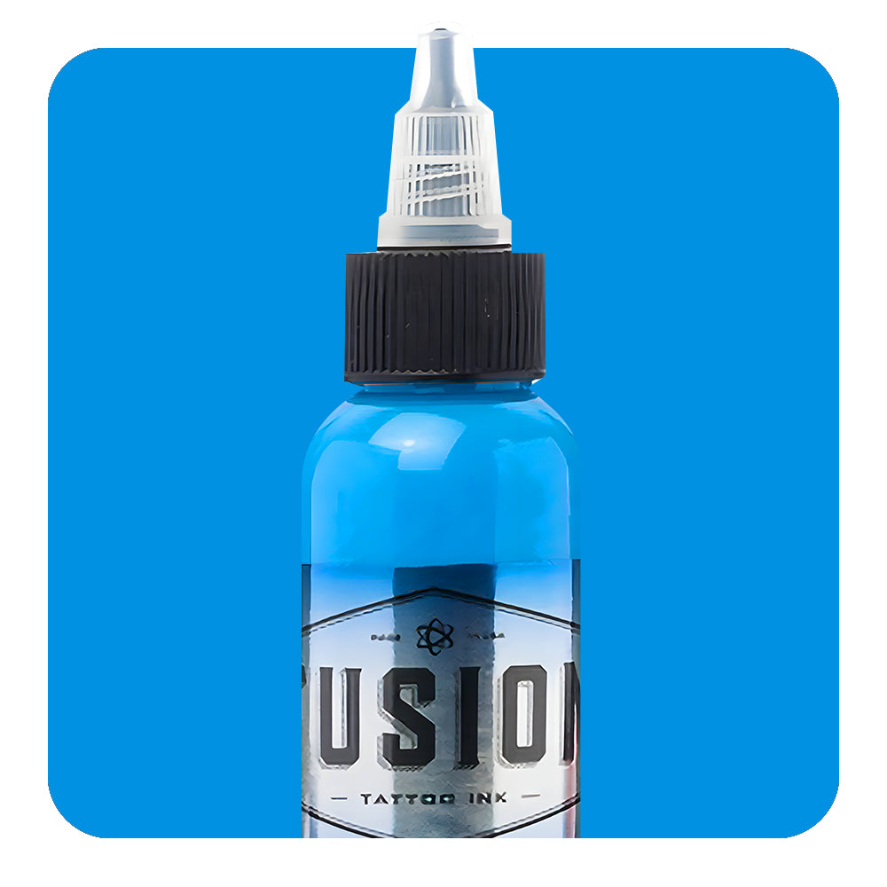 Premium Fusion Tattoo Ink Set - Professional Blue Sky Color - Various Sizes for Tattoo Artists & Beginners - Perfect for Body Art, Permanent Makeup & Tattoo Studio Use