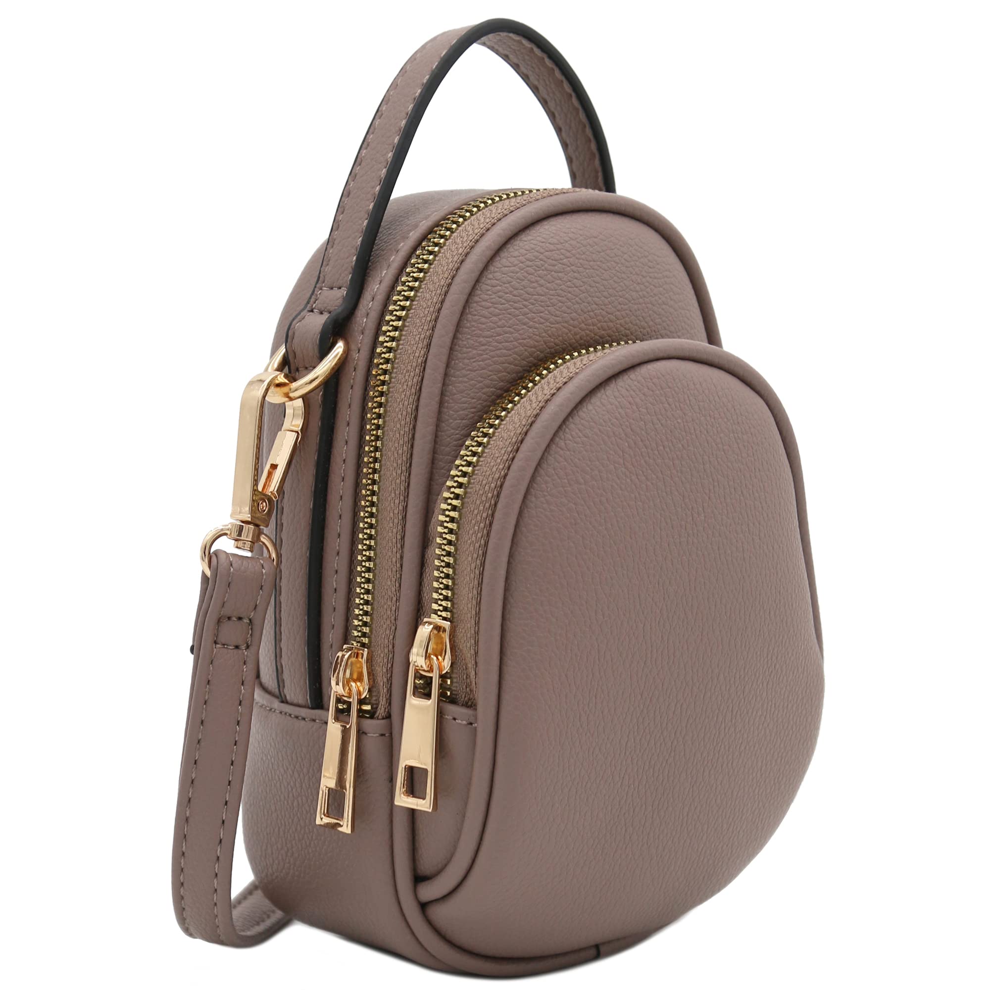 Two Compartment Phone Crossbody Mini Bag for Women - Small Hands-Free Purse with Card Slots for Travel, Shopping & Daily Use