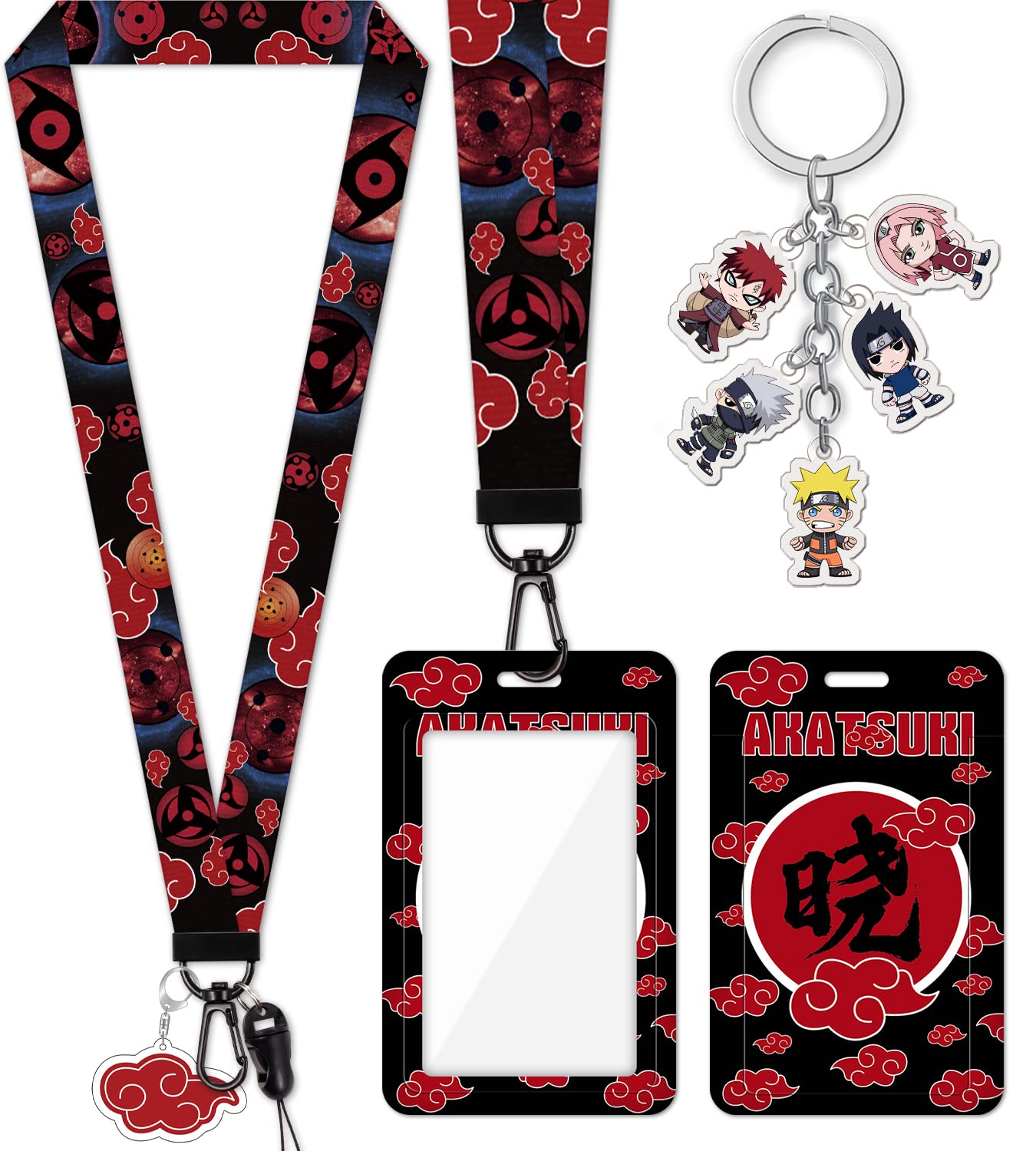Anime Cloud Lanyard with ID Holder for Keys - Office, School, Events