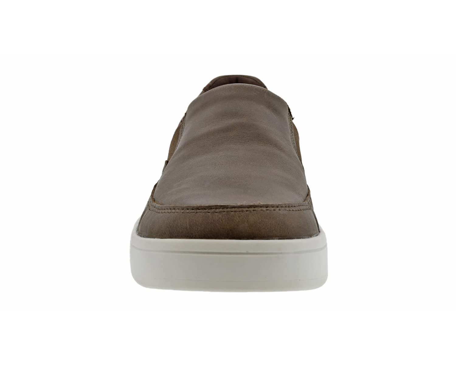 Drew Men's Comfortable Leather Slip-On Sneakers with Arch Support - Extra Depth Casual Shoes for Walking, Travel & Everyday Wear
