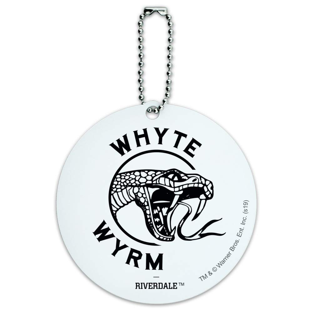 Riverdale The Whyte Wyrm Round Luggage ID Tag Card for Suitcase & Carry-On - Perfect for Travel Identification & Baggage Tracking