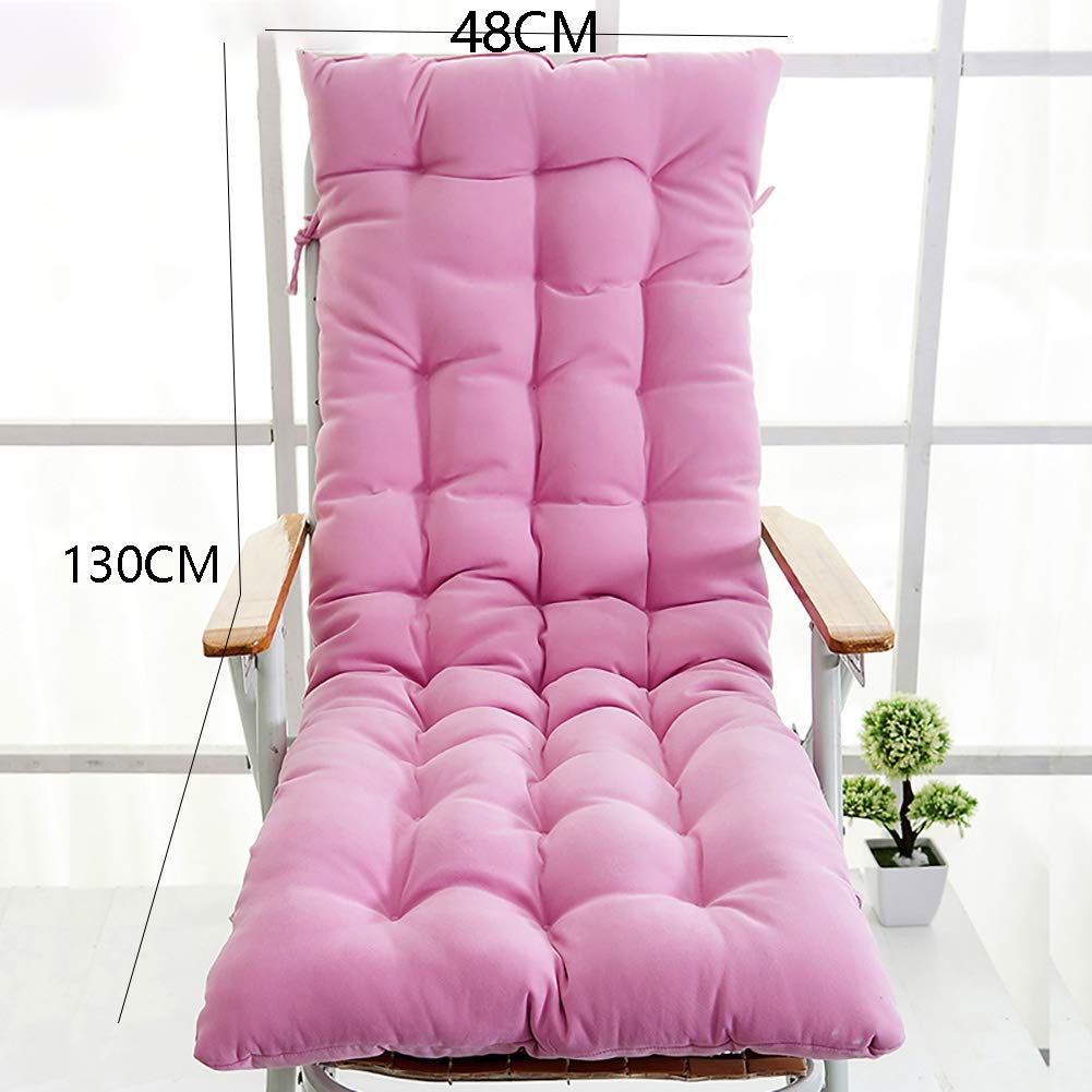 Premium Sun Lounger Cushion - Thick Outdoor Patio Chair Pad with Pearl Cotton Filling (130x48cm) for Garden, Poolside, Beach & Indoor Use - Portable Recliner Accessory (Chair Not Included)