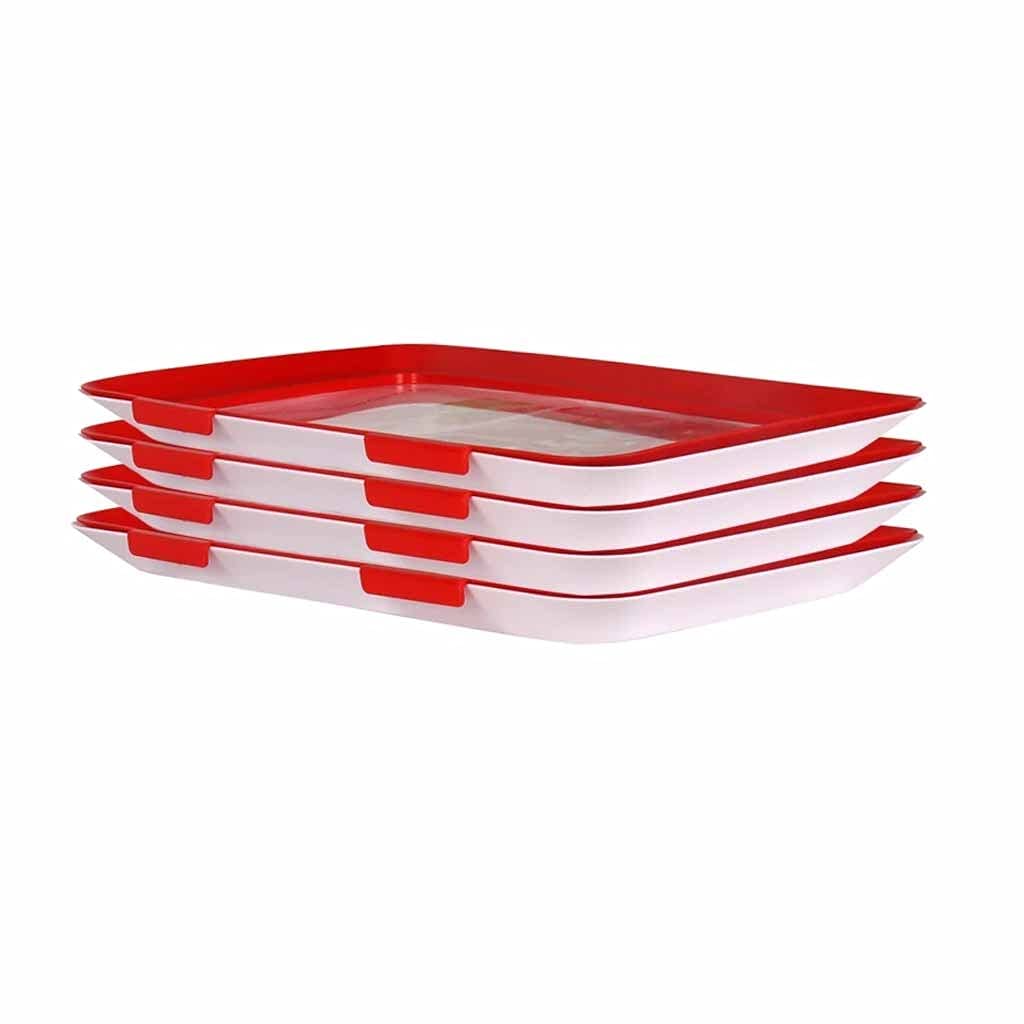 KMYUO Creative Food Storage Tray - Refrigerator Organizer for Fresh Food Preservation | Keep Fruits, Vegetables & Leftovers Fresh Longer | Ideal for Kitchen, Fridge & Meal Prep