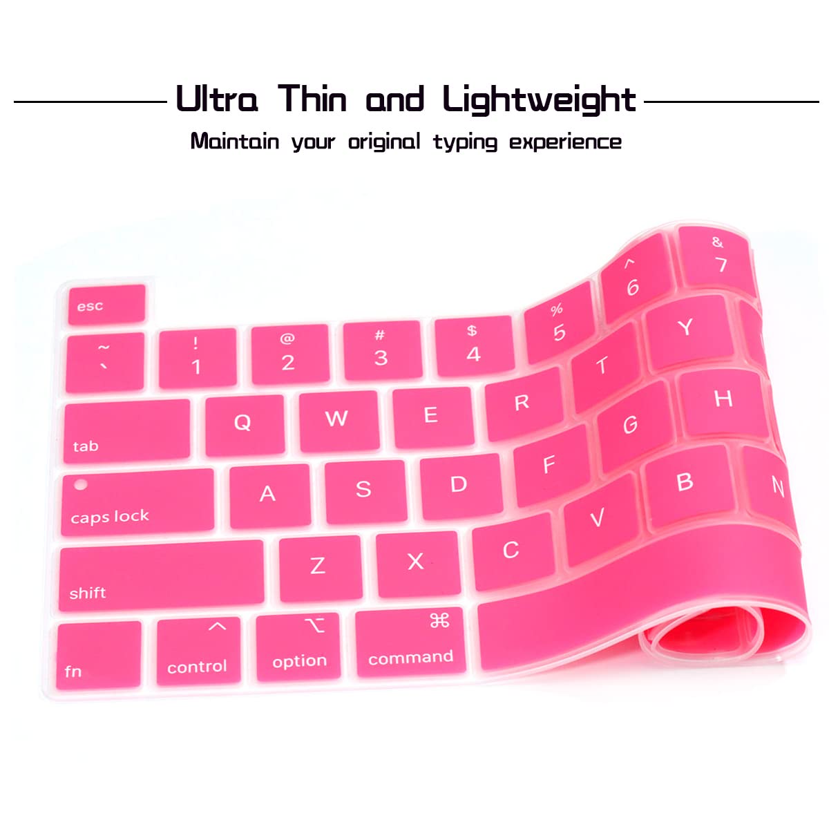 Ultra Thin Silicone Keyboard Cover Skin for MacBook Pro 13 inch 2020 (A2289/A2251/A2338 M1 Chip) & MacBook Pro 16