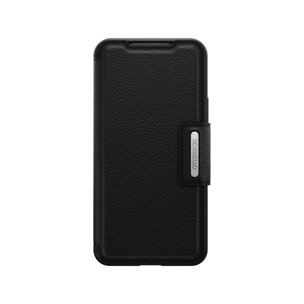 Otterbox Strada Series Premium Leather Wallet Case for Samsung Galaxy S22 - Black/Pewter | Slim Protective Cover with Card Holder | Perfect for Work, Travel & Everyday Use