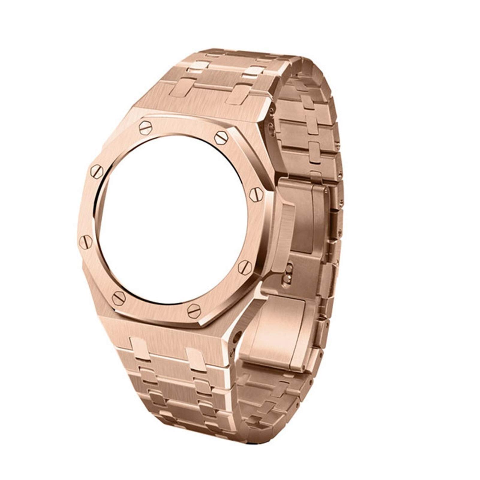 Premium Metal Watch Strap for Casio G-Shock GA-2100 & GA-2110 - 3rd Gen Replacement Band & Bezel (Rose Gold) | Durable Upgrade Accessory for Men's Watches | Perfect for Sports, Outdoor Activities & Everyday Wear