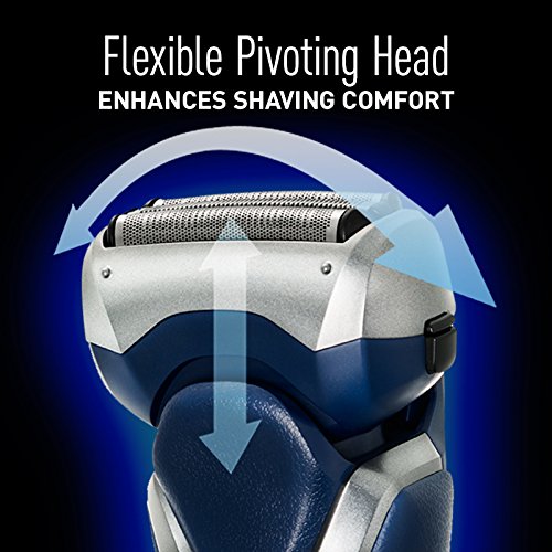 Panasonic ES-RT37-S Arc3 Electric Shaver - 3-Blade Cordless Wet/Dry Men's Razor with Pop-Up Trimmer - 6.6oz - Perfect for Travel, Gym & Daily Shaving Routine