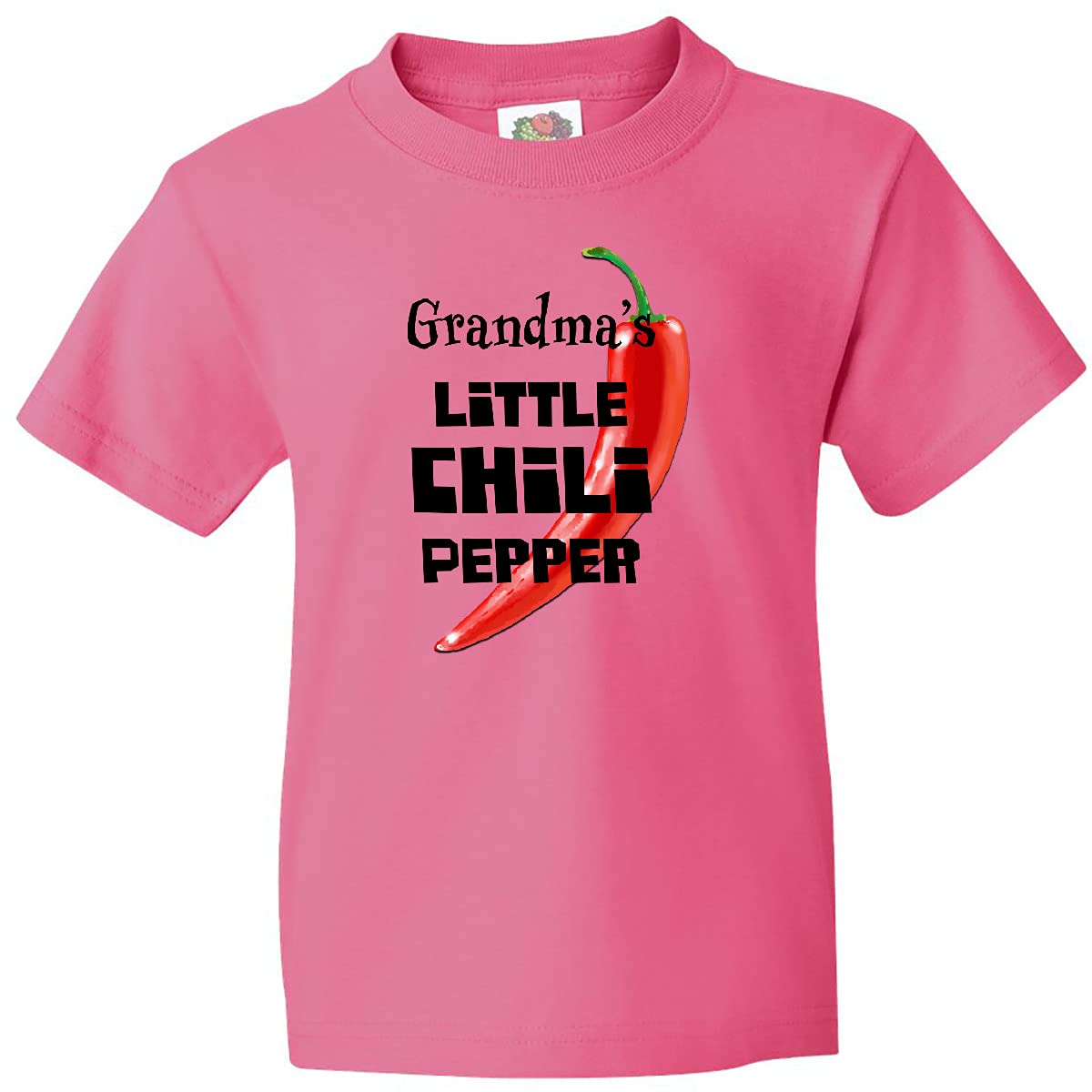 Grandma's Little Chili Pepper Youth T-Shirt | Cute Kids Graphic Tee | Funny Family Matching Outfit for Birthdays & Holidays