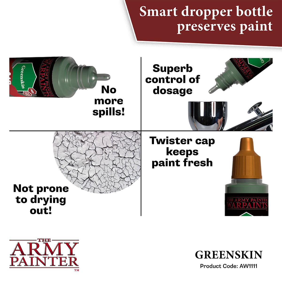 Warpaints Air: Greenskin - High-Quality Miniature Paint for Warhammer & Tabletop Gaming - Perfect for Fantasy Wargaming & Model Painting