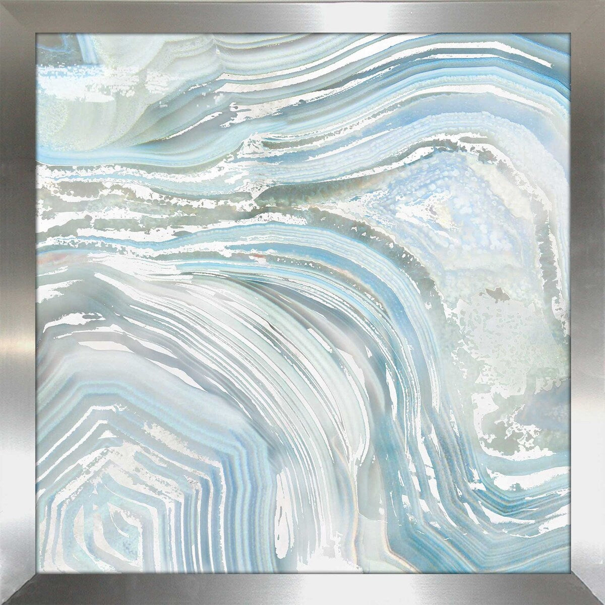 Blue Agate II Square Art Print by Nan - Acrylic Wall Decor for Living Room, Bedroom & Office
