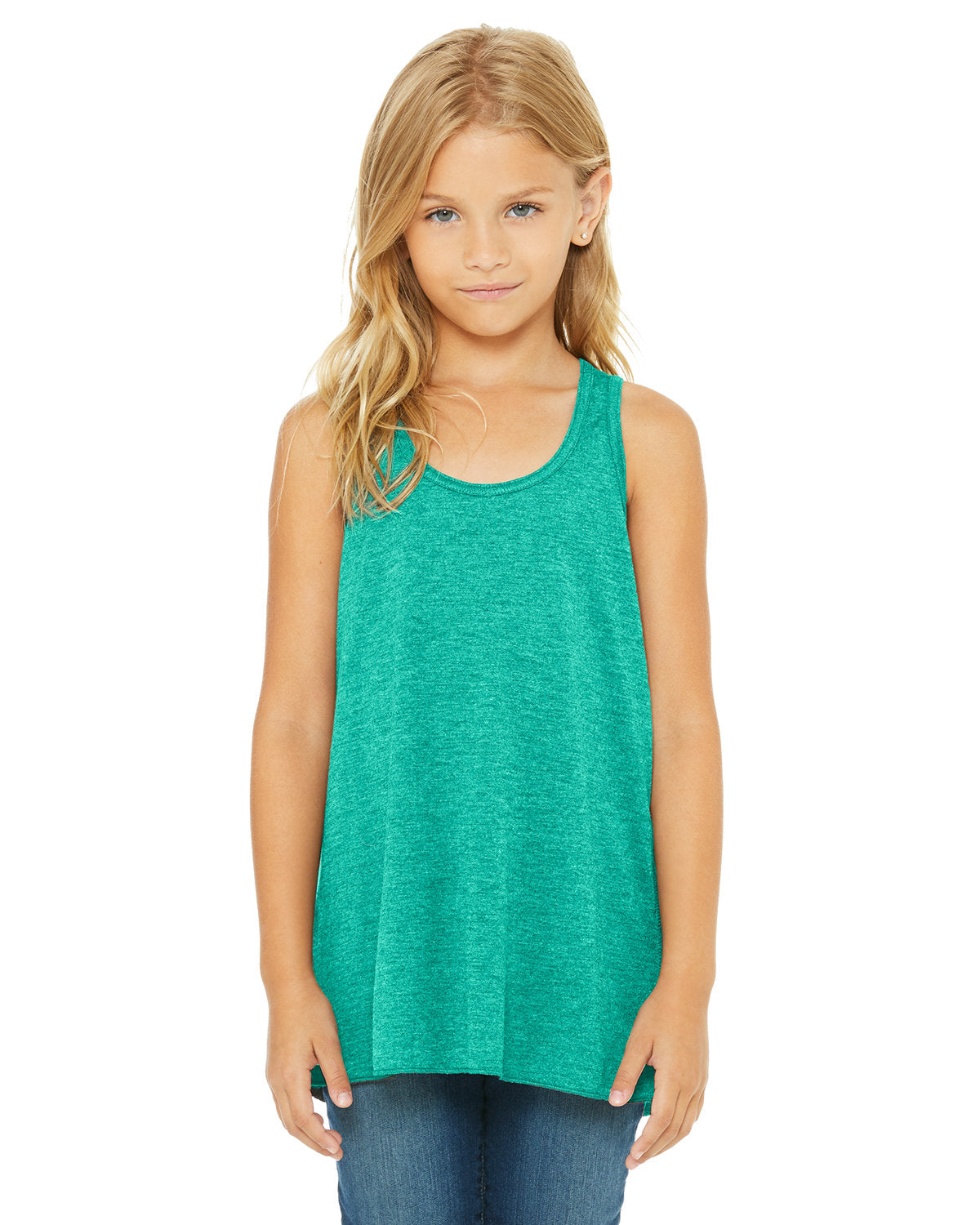 Bella + Canvas B8800Y Youth Flowy Racerback Tank - Soft Breathable Athletic Top for Girls | Perfect for Yoga, Running & Summer Outfits