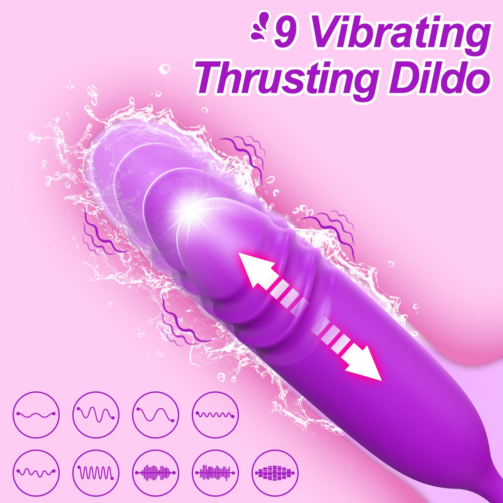 Premium Rose Sex Toy for Women - 3-in-1 G-Spot Vibrator with 9 Tongue Licking Modes, Thrusting Dildo & Clitoral Stimulator - Adult Sex Toys for Couples, Anal Play & Nipple Stimulation - Perfect for Romantic Nights & Solo Pleasure