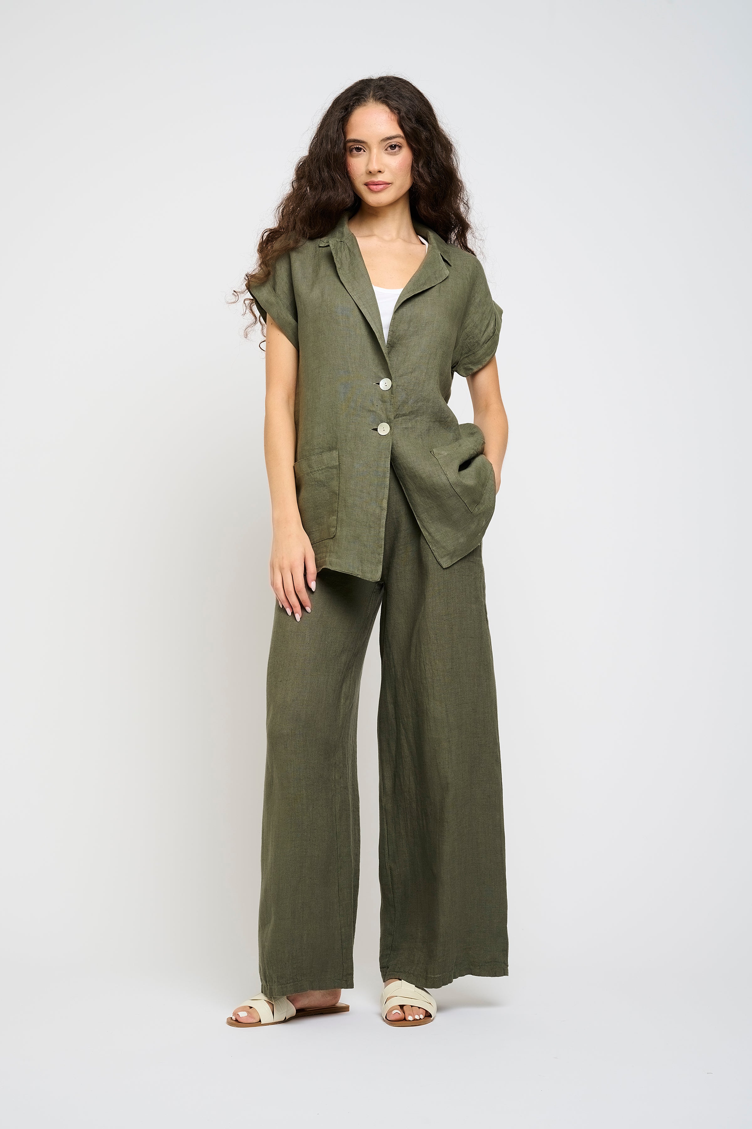 High Waist Linen Pants for Women - Comfortable & Breathable Summer Wide Leg Trousers - Perfect for Casual Outfits, Office Wear & Beach Vacations