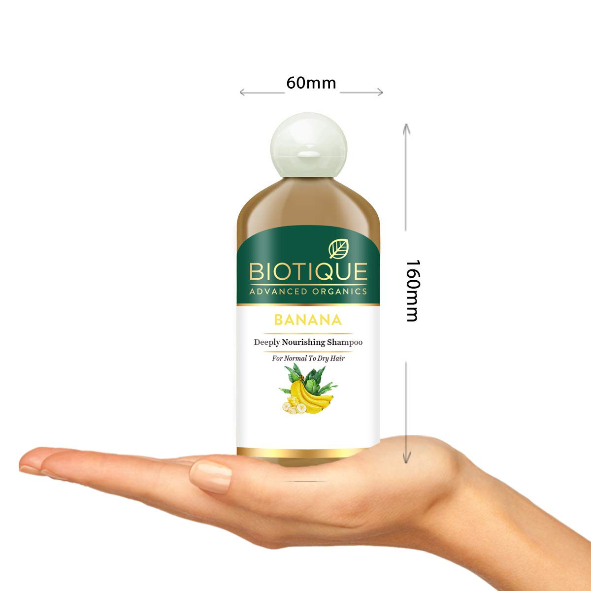 Biotique Banana Deeply Nourishing Shampoo for Normal to Dry Hair - 300ml | Hydrating & Repairing Hair Care for Daily Use at Home or Salon