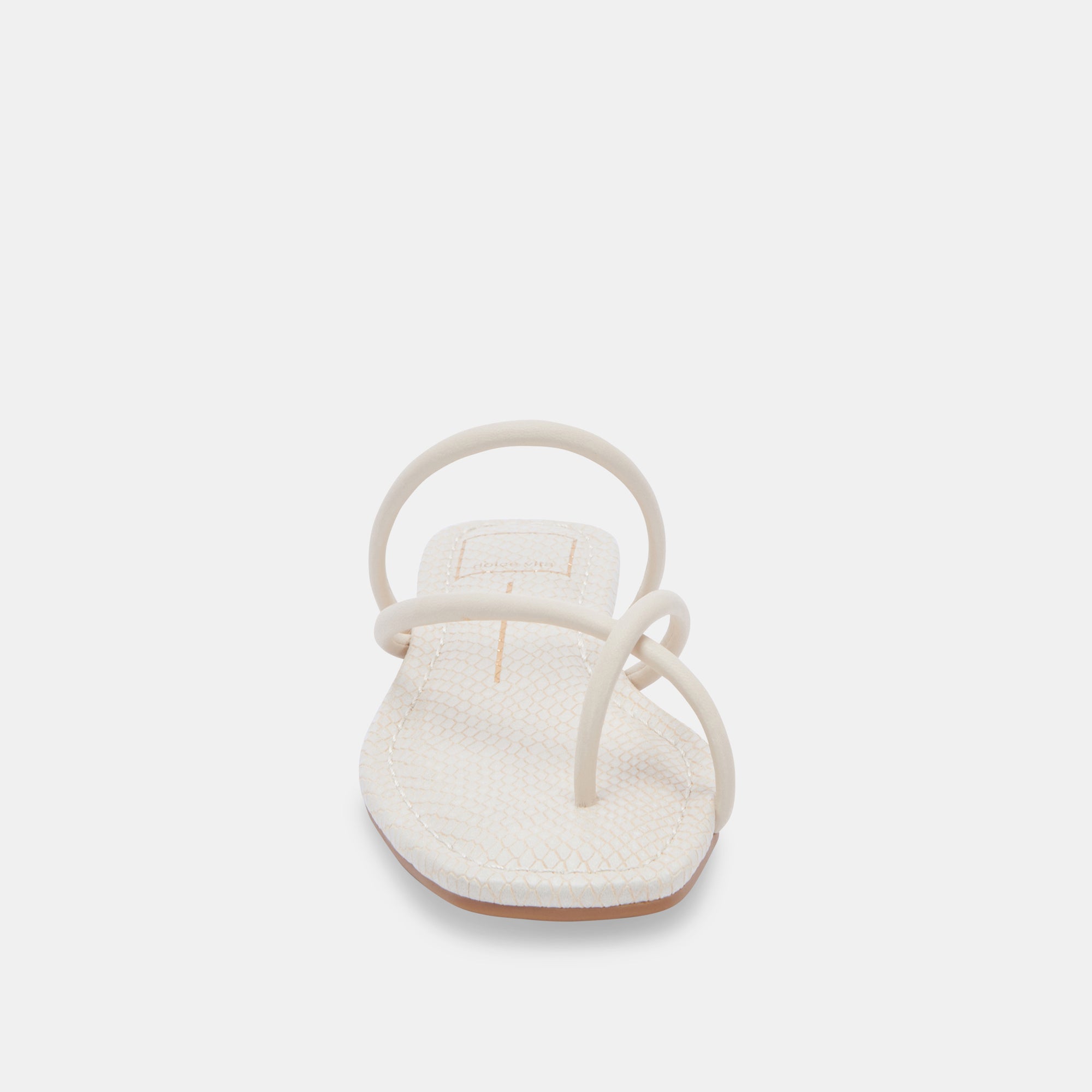 LEANNA Women's Comfortable Sandals - Soft Cream Leather Straps with Cushioned Footbed | Perfect for Beach, Vacation, and Summer Outfits