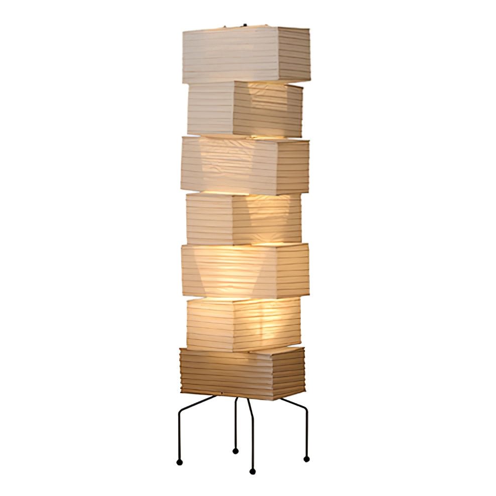 Modern Lana Stacked Floor Lamp - Adjustable 3-Tier LED Standing Light for Living Room, Bedroom & Office - Warm White/Cool White Dimmable Lighting for Home Decor