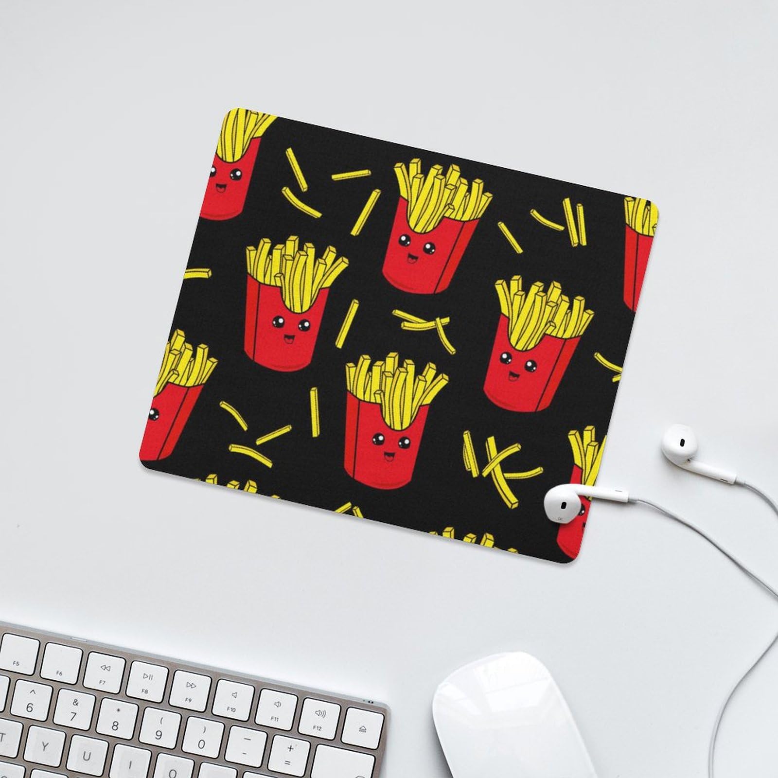 Stylish French Fries Mouse Pad - Non-Slip, Waterproof Gaming Mouse Mat for PC & Laptop - Durable Office & Home Desk Accessory (18x22cm) - Perfect for Gamers, Students & Remote Workers